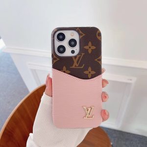 Alternative view of Luxury LV-Inspired Monogram Phone Cases with Elegant Textured Finish