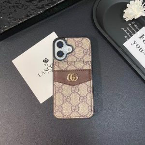 Alternative view of LV & GG Luxury Monogram iPhone Case with Card Holder