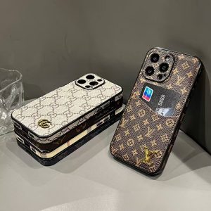 Alternative view of Luxury LV GG Bur Monogram Wallet iPhone Case