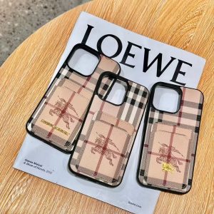 Luxury BUR Card Holder iPhone Case with Classic Pattern