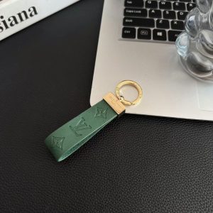 Alternative view of Luxury LV Monogram Keychain Strap with Gold Accent
