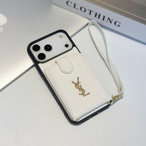 Alternative view of Luxury YSL Wallet Phone Case with Strap & Card Slot