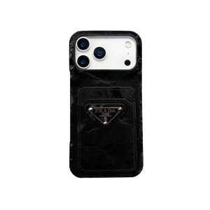 Alternative view of Luxury PR Phone Case with Triangle Logo & Card Slot