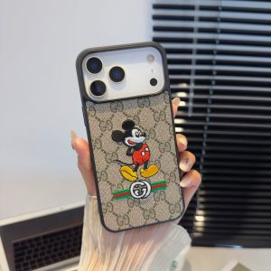 Alternative view of Luxury GG Embroidered Phone Case with Fashion Icons