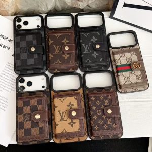 Luxury LV & GG Wallet Phone Case with Card Holder