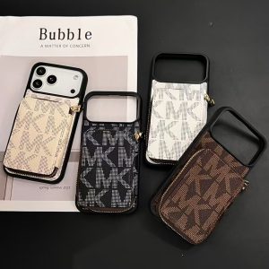 Luxury MK Wallet Phone Case with Zipper Holder