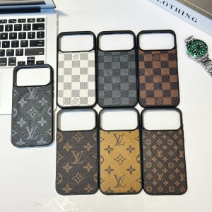 Luxury Monogram & Check Pattern iPhone Case