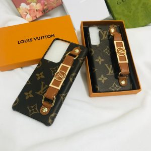 Alternative view of Luxury LV Monogram Case with Hand Strap for Samsung | Stylish & Functional