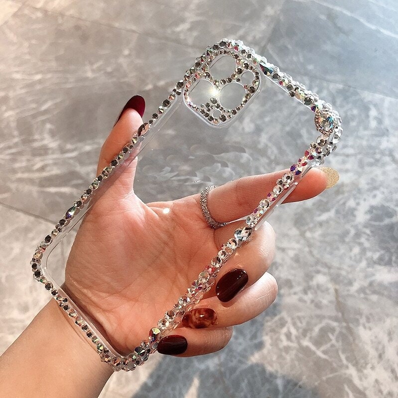 Bling Rhinestone Diamond Glitter Clear Cover - 画像 (3)