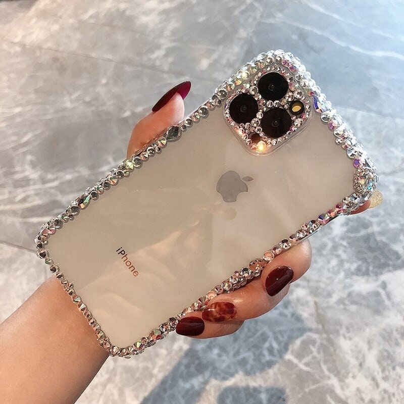 Bling Rhinestone Diamond Glitter Clear Cover
