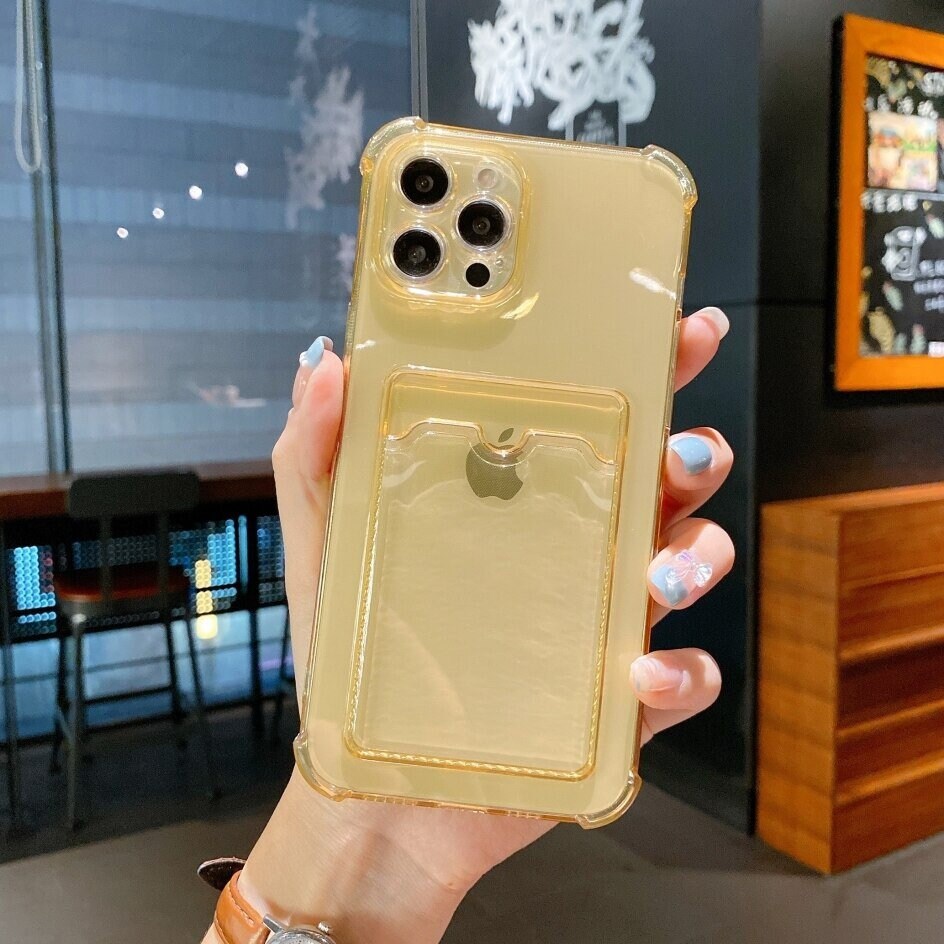 Shockproof Soft Phone Case with Transparent Card Holder - 画像 (7)