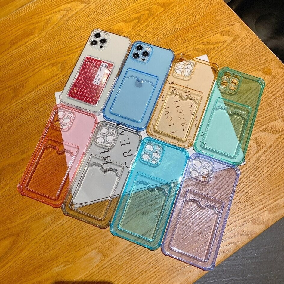 Shockproof Soft Phone Case with Transparent Card Holder - 画像 (10)
