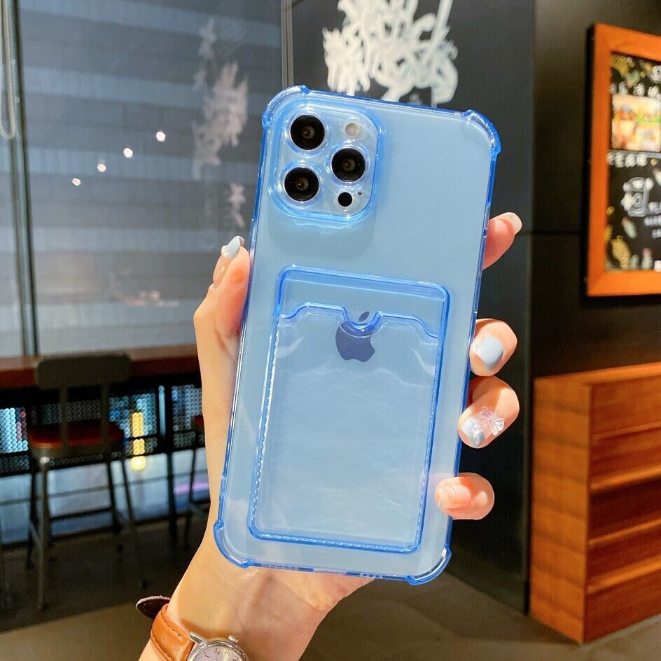Shockproof Soft Phone Case with Transparent Card Holder - 画像 (8)
